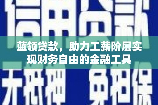 范县蓝领贷款，助力工薪阶层实现财务自由的金融工具